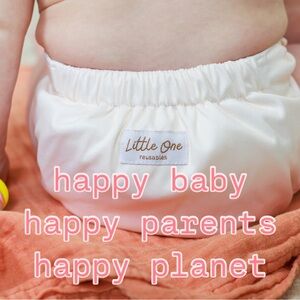 Cloth Diaper Set of 6 Hybrid System Little One Reusables